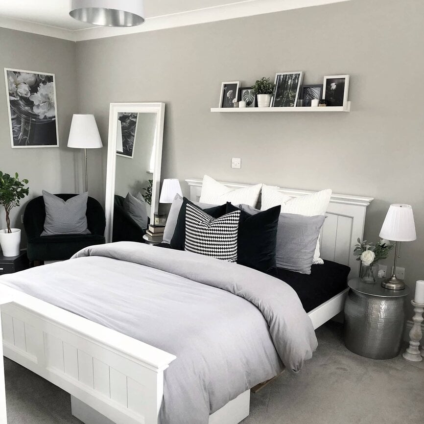 Black grey and white room discount